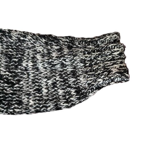 Vintage 80s Textured Sweater 3d Women S Black White Gray Stripe Ramie Knit Top - Picture 5 of 11